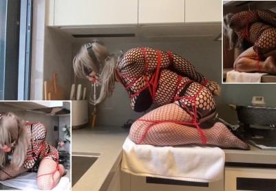 【CD伪娘小诡的自缚】衣不遮体的贫穷伪娘♥♥♥