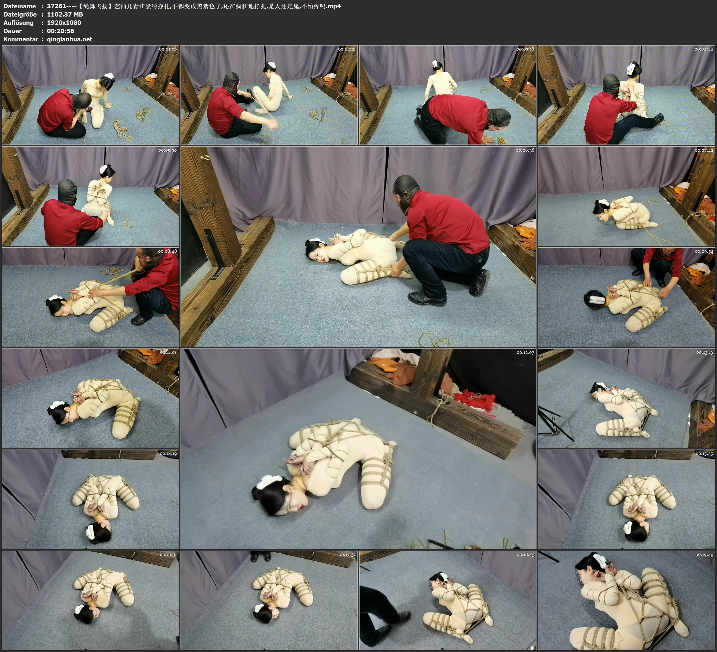 37261----【绳舞飞扬】艺仙儿青洼紧缚挣扎,手都变成黑紫色了,还在疯狂地挣扎,是人还是.jpg