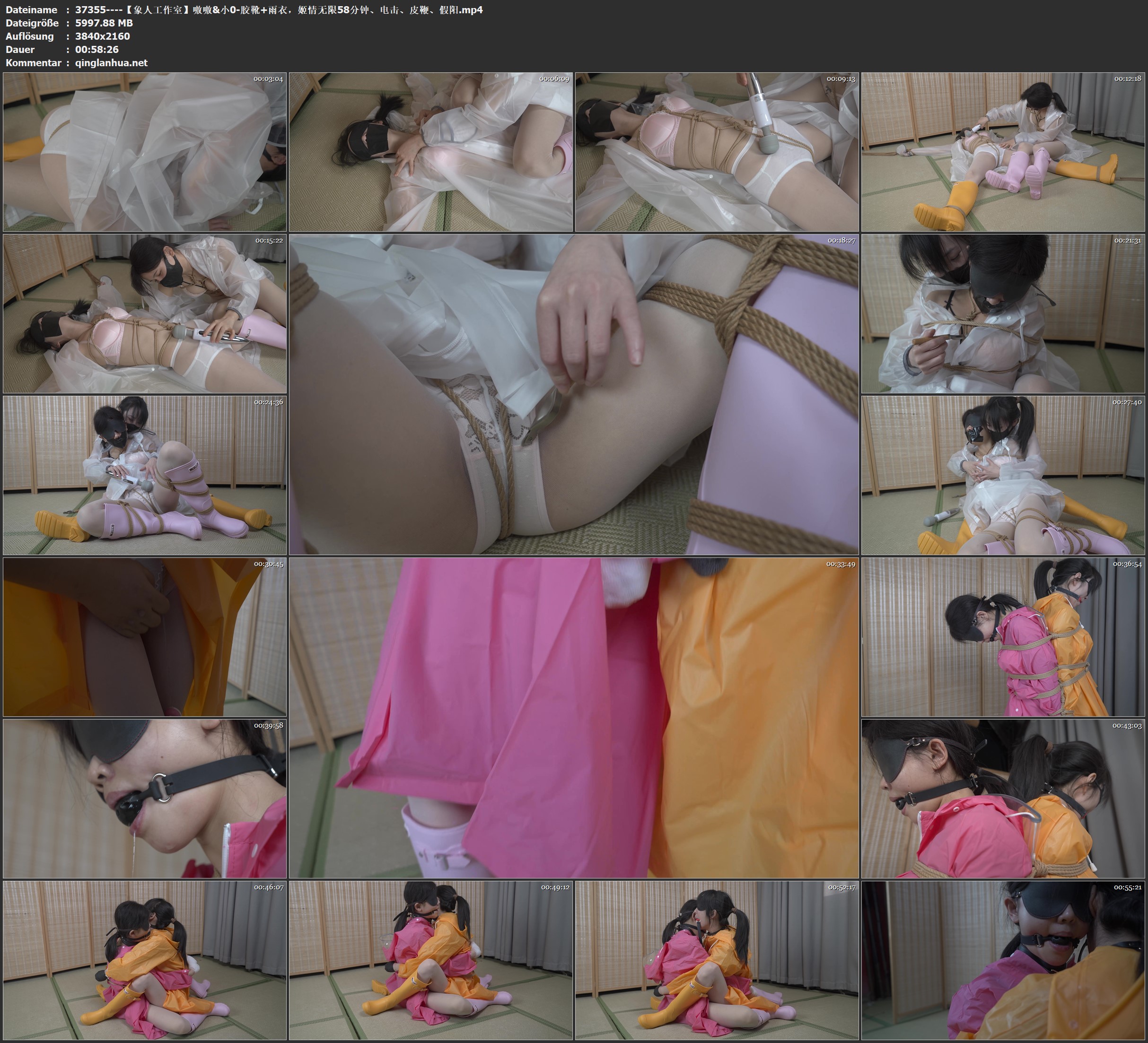 37355----【象人工作室】嗷嗷&小0-胶靴 雨衣，姬情无限58分钟、电击、皮鞭、假阳.jpg