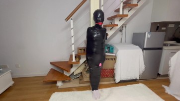 【臭脚妹妹】【木乃伊-强制放置36min】木乃伊全包+强制站立放置+TD强高+口球+马具口塞+SP