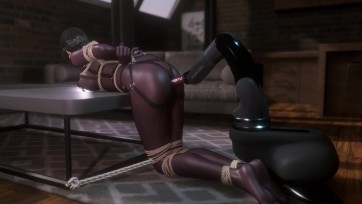 【3D动画】（悬吊在阁楼的女奴Ⅱ）对女奴的残酷训练并没有结束，重新被固定在桌子上后，又开始了一波又一波的女奴训练