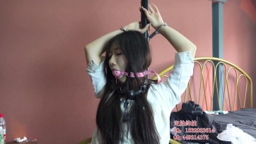 【子衿原创】CICI定拍-羞耻的调教，镣铐口球口水，闻自己的口水还被问味道怎么样，闻自己带过的口球，最后带上沾满口水的口罩