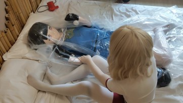 【芋子酱】kigurumi白丝 连续真空袋拘束放置+tk2