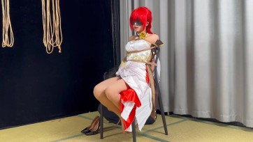 【象人工作室】小0-姬子cos，多胶带封嘴，椅缚挣扎！