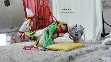 【坎喵】原神cos-草神纳西妲白丝驷马悬吊电击-痛苦挣扎