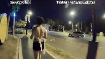 【Raymond原创】老婆真空+铃铛乳夹性感上衣捆绑散步（户外 妻子 手铐 人前）