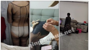 【何qingfeng】黑色透明全包连身丝袜