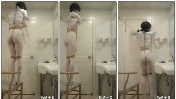 【伪娘小鱼】尝试吊缚，勒人的股绳，痛苦地戴着g塞和贞操锁