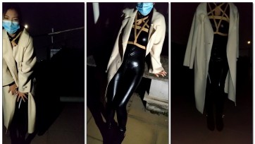 【弑天屠工作室】野外露出：入内 性感连体紧身衣~♥