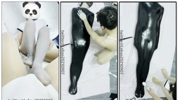 【Lebao】【乳胶真空袋】灰丝透肉泳装姐姐被放入乳胶真空抽气袋挣扎抚摸魔法棒强制gc(手部球形乳胶手套）