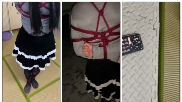 【绳话】男娘m后庭震动+天台遛弯+折腿缚电击爬行（后两分多钟是彩蛋）