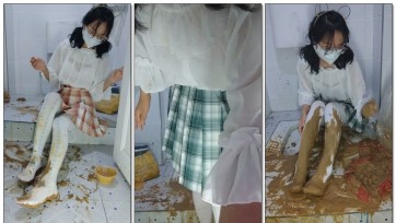 【小瓶子】jk白丝浴室粘稠物体涂满全身重口味