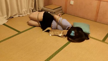 【一绳所爱】美女与猫咪