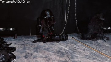 【JIOJIO】【特别计划】犬奴日记4 （中）（J喘版）黑色zentai犬 强制开口马具形口塞 记录真实囚禁犬奴生活 还原真实SM