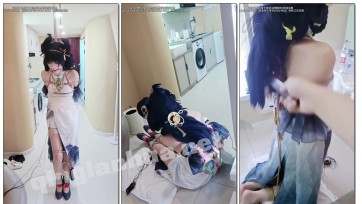 【XcTian】小云cos离恨烟 全程郊狼啵啵贝罚站+跪地挣扎 疼到瘫倒在地 随后跪地戒尺sp抽打脚心和屁股
