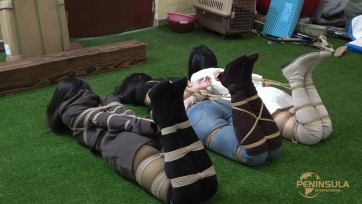 【半岛束艺台】海语 小晚 缇娜 3人微剧情 捆绑堵嘴长筒靴