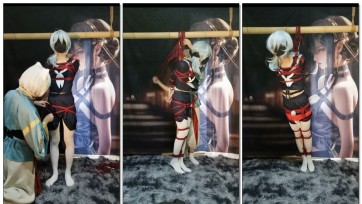 【机智的聆】卡苏喵的直臂吊缚放置 蒙眼堵嘴 训练器 紧缚全过程