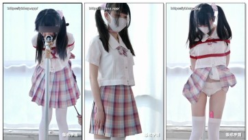 【惩戒学园】惩戒白丝双马尾JK合集 最清纯白丝JK 双马尾loli 阳俱口塞 固定墙高 鞭打道具放置 指压板放置