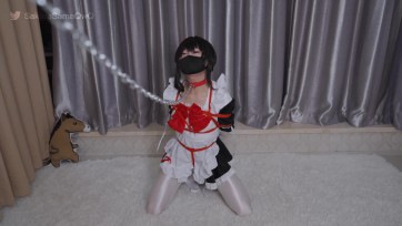 【刻猫猫不是色猫猫】【伪娘/大社保/乳夹/女仆装/SP/白丝/前锁后塞/贞操锁】