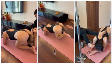 【麦子呀】狗狗被铁链拴住玩弄