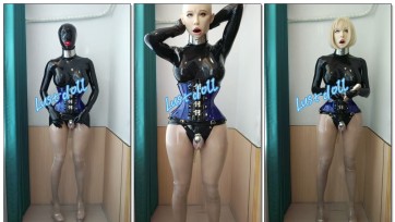【Lustdoll】红嘴+微孔头套乳胶ol上班前的准备