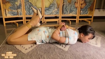 【clz原创】唯美风，灵粒旗袍紧缚五花[不可描述]，驷马,捆绑90分钟！