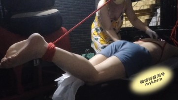 【明仪伪娘社】【上海监狱主题房vlog】之捆绑TK挠痒痒