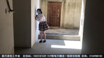 【新月原创】【佳怡】白丝JK 户外玩镣铐 带着遥控蛋挣扎忍耐 最后以为有人来被吓的不轻