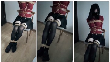 【凉叶子】远坂凛椅子捆绑 长筒过膝 场景小复刻