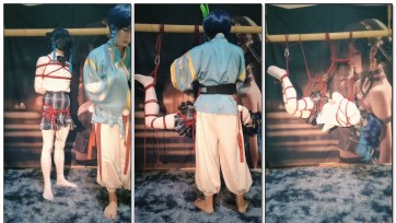 【机智的聆】芝士的驷马平吊紧缚放置 郊狼 训练器 紧缚全过程