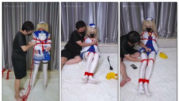 【刻猫猫不是色猫猫】【伪娘/芭芭拉cosplay/郊狼/假JJ/白丝/贞操锁】