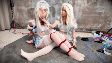 【绳欲club】新模特泳泳的地下室囚禁调j初体验 见习coser 女调女 双子百合 严密堵嘴（肉眼可见塞得鼓鼓的） 挣脱无用