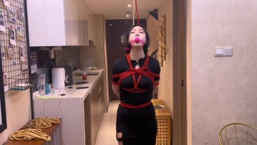 【七里香】新模紧缚站立口球堵嘴