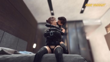 【3D动画】《恋物母与子7-完结篇-再见，作为人类的时光》，恋物拘束类CG剧情动画，轮椅+拘束衣+全包头套拘束，户外出行+室内放置