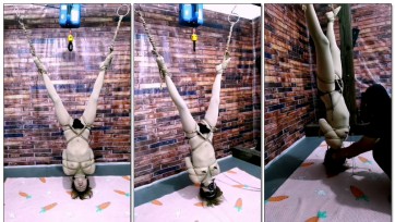 【HD飞天原创】把肉丝全包的骚奴双腿分开倒吊起来,把iu头夹牢牢夹死来回拉扯,撕心烈肺的疼痛,,然后在做深堠运动,非常爽的感觉