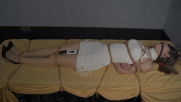 【象人工作室】嗷嗷-床缚，日式，棒棒+td，口束球紧缚挣扎，多角度40min纯记录