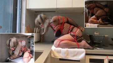 【CD伪娘小诡的自缚】衣不遮体的贫穷伪娘♥♥♥