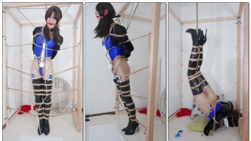 【冷与贝】《伪娘绳奴潇潇》03伪娘潇潇捆绑固定榨精，半倒吊SP