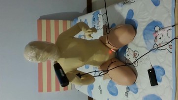 【幽灵】全包丝袜紧身衣 胸部震动 热缩 黑色扎带