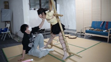 【小鹿工作室】欧式直臂吊肘，分腿站立很虐，大腿肉眼可见的颤抖