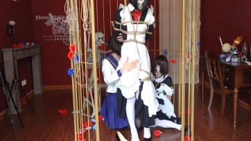 【叶沫沫】“面罩少女与翻花绳”第五期，第二部分（白丝足底TK与娇喘）