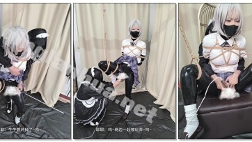 【职业胸手】伪娘白毛乳胶带锁jk！M字吊起榨汁，电击棒棒进攻蛋蛋，扣扣机猛攻前列腺，单腿吊罚站！乳胶jk制服辣妹堆堆袜日式紧缚双重棒棒榨汁疯狂哦齁！