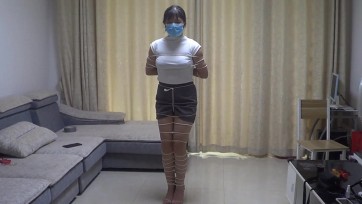 【新月原创】【玉箫】定拍 裸足高跟鞋 细绳五花绑 双脚绑得越多越好