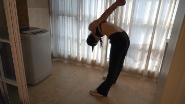 【利世】潜力新人，小米试镜作品，内衣系列第一季：重度游戏开场篇，阳台上的少女，完美极限直臂、内衣站姿半吊，引导性放置