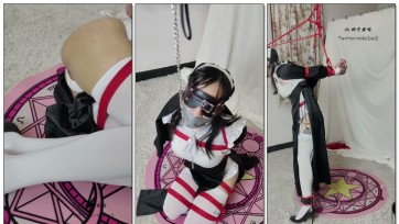 【坎喵】修女团缚放置 直臂跪吊挣脱失败 直臂分腿杆后手吊缚电击