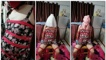 【女王爱棉被包裹】调教变装奴