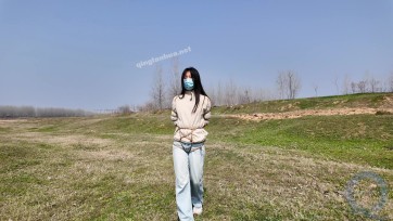 【AuntGzs】户外五花紧缚口罩里边戴着口球