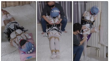 【刻猫猫不是色猫猫】【伪娘/蕾姆COSPLAY/女仆装/过膝袜/SP】