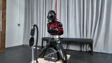 【鹿角与猫爪】「崽崽」全包乳胶衣｜自动伸缩插件强高｜微孔头套+呼吸头套+无孔泳帽窒息play｜马鞍炮机自动抽插责罚｜高频震动强高｜防毒面具+遥控止气阀+呼吸袋绝对呼控