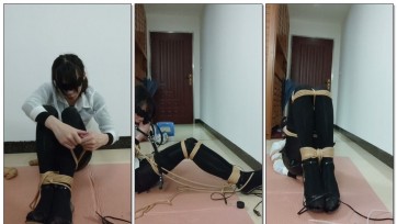 【Toph】伪娘OL包臀裙连体丝袜自缚